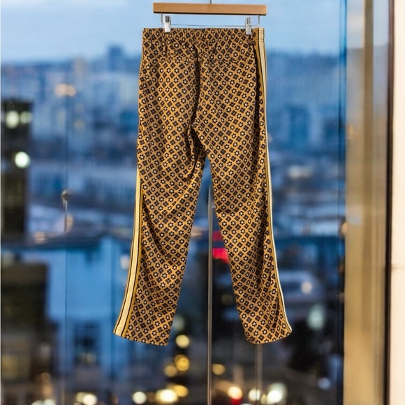 Urban Outfitters Oscar Brown and Yellow Geometric Jogger Sweatpants. - Picture 4 of 6